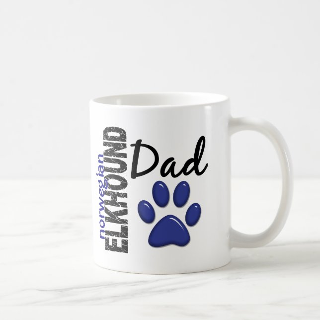 Caneca De Café Pai 2 de Elkhound do norueguês (Direita)