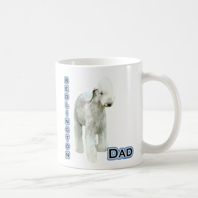 Caneca De Café Pai 4 de Terrier Bedlington (Direita)