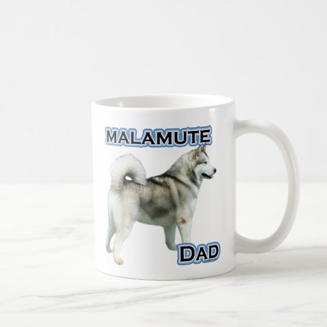 Caneca De Café Pai 4 do Alasca Malamute (Direita)