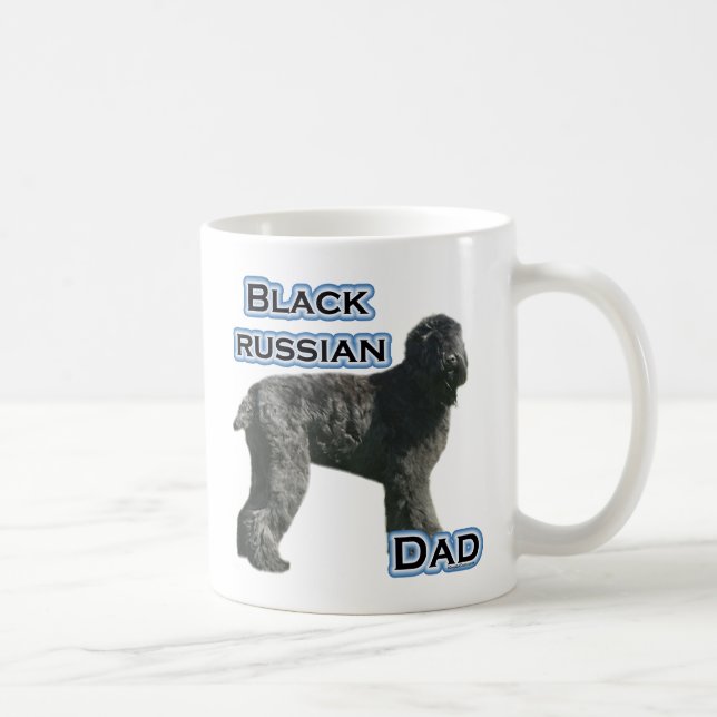 Caneca De Café Pai 4 Terrier russo preto (Direita)
