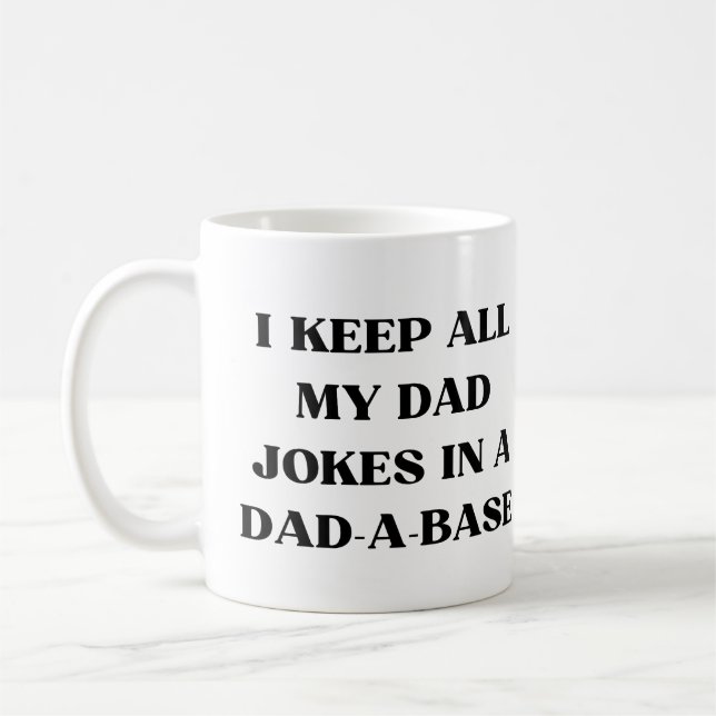 Caneca De Café Pai-a-base Pai Funny Piada Cote de Cotação do Dia  (Esquerda)