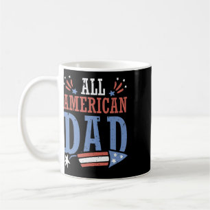 Caneca De Café Pai Americano 4 De Julho Dia Da Independência