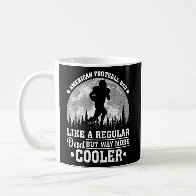 Caneca De Café Pai Americano De Futebol Como Uma Gordura Regular  (Esquerda)