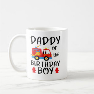 Caneca De Café Pai Aniversário do Rapaz Fogo Toddler Bombeiro