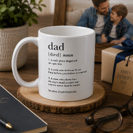 Caneca De Café Pai Atencioso e Doce Definição Presente do Dia dos