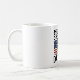 Caneca De Café Pai Australian Shepherd Patriótico Vintage