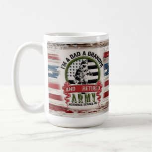Caneca De Café Pai Avô Reformado Army Mug, EUA Flag Gift