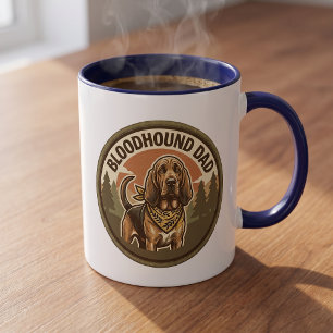 Caneca de Café Pai Bloodhound Presente para Pai