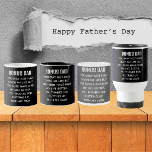 Caneca De Café Pai Bonus Engraçado Apreciação Preta