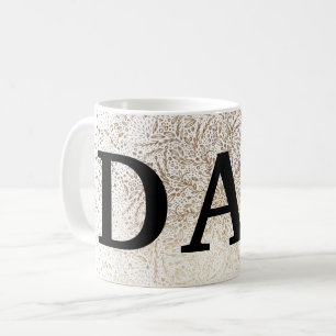 Caneca De Café Pai Botânico Dourado Formal Elegante Dia dos Pais