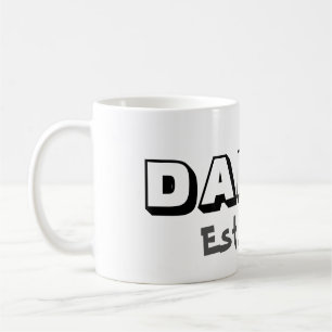 Caneca De Café Pai c/Data de estabelecimento personalizável Mug 
