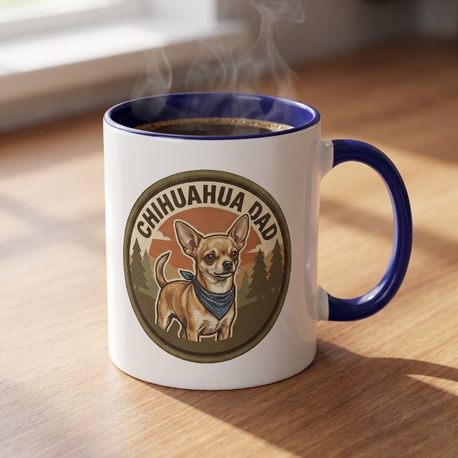 Caneca de Café Pai Chihuahua | Presente para Pai d (Criador carregado)