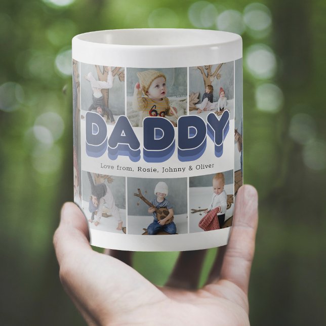 Caneca De Café Pai - Colagem de Fotos - Coffee Mug (Criador carregado)