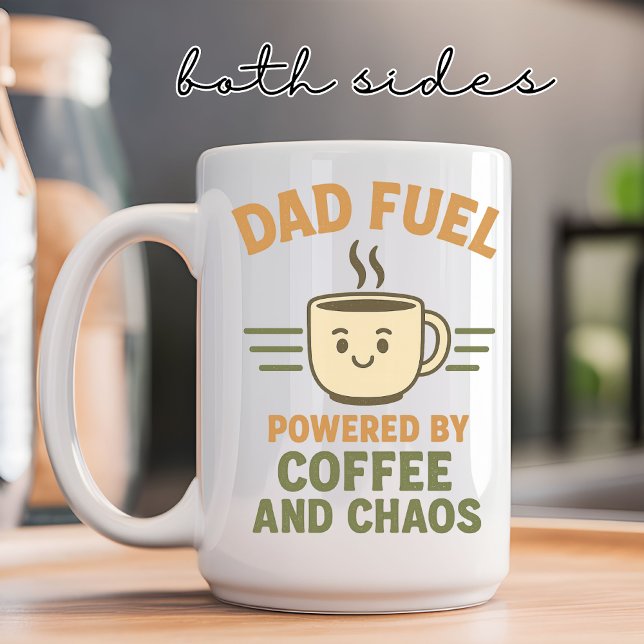 Caneca De Café Pai Combustível Mug - Engraçado Presente para Pai, (dad mug, papa mug, father’s day mug, birthday gift for him, Christmas gift for dad, coffee mug )