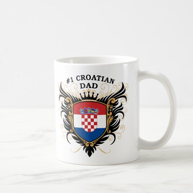 Caneca De Café Pai croata do número um (Direita)