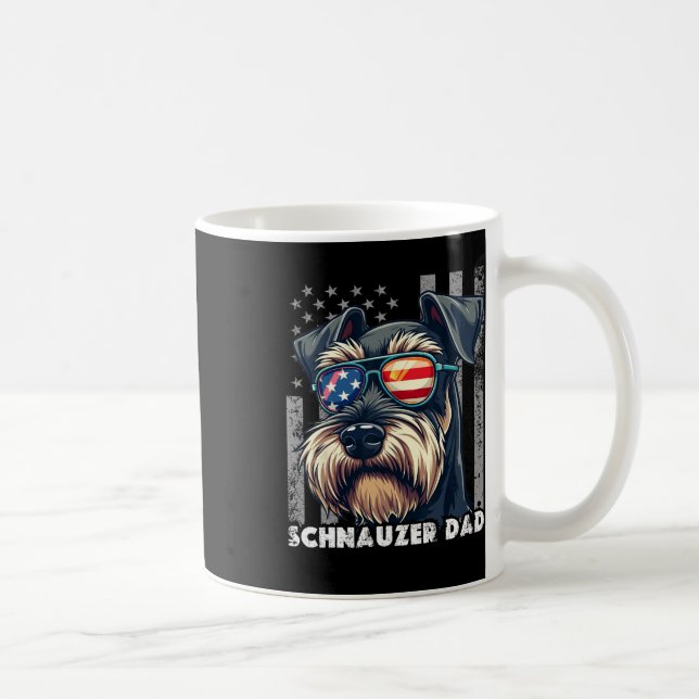 Caneca De Café Pai Cut Mini Schnauzer Dia de os pais Cachorro  Us (Direita)
