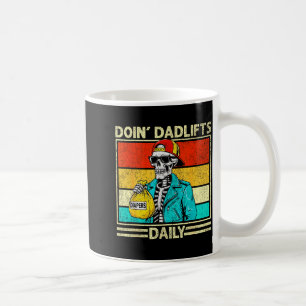 Caneca De Café Pai da academia fazendo levantamentos diários Dia