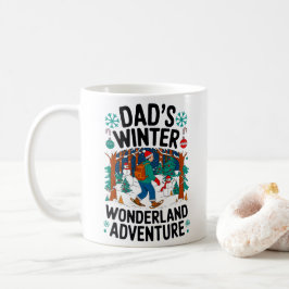 Caneca De Café Pai da aventura de inverno do Design