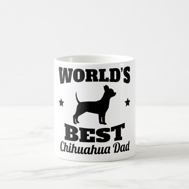 Caneca De Café Pai da chihuahua dos mundos o melhor (Centro)