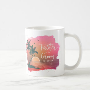 Caneca De Café Pai da Ilha Tropical do Groom Pink ID581