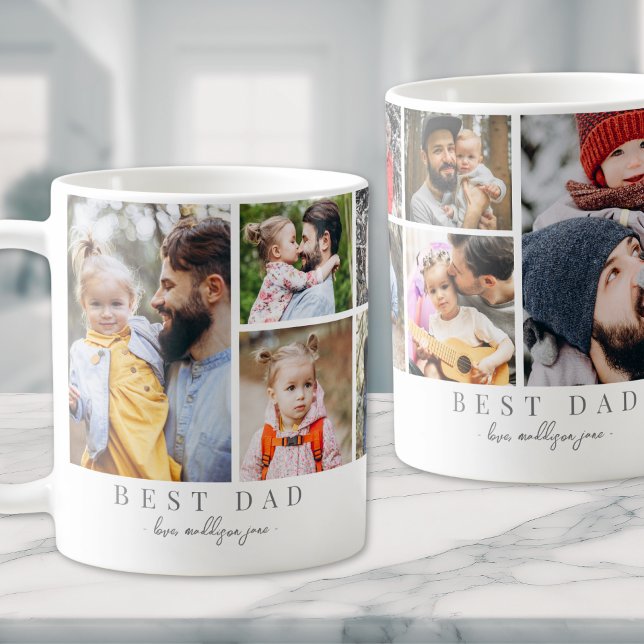 Caneca De Café Pai da melhor colagem de fotos do Pai (Best Dad Photo Collage Father Coffee Mug )
