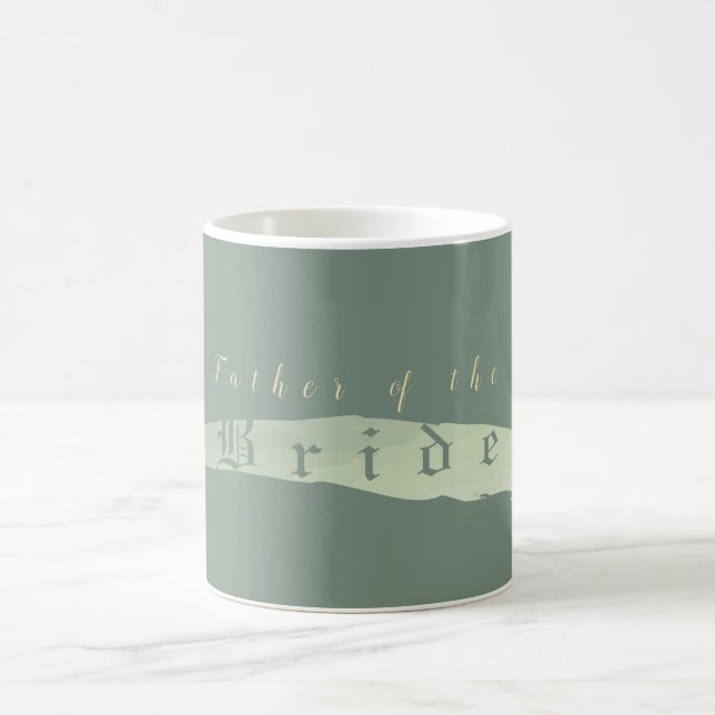 Caneca De Café "Pai da Noiva"Drk.Teal Wedding Text "Love" (Centro)