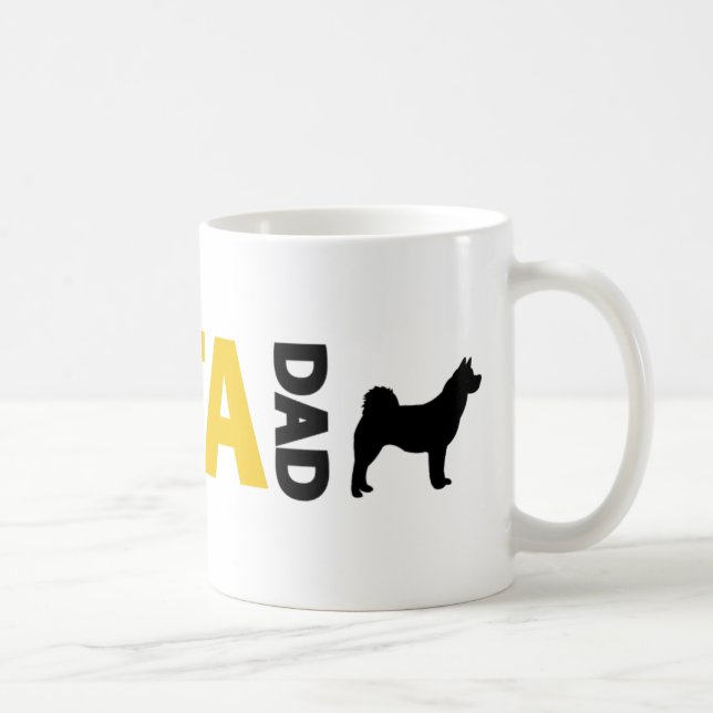 Caneca De Café Pai de Akita (Direita)