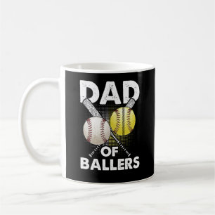 Caneca De Café Pai de Ballers Engraçado Beisebol Softball Presen