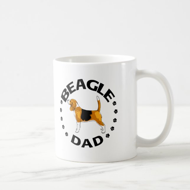 Caneca De Café Pai de beagle (Direita)