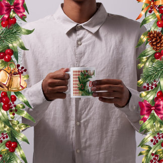 Caneca De Café Pai de Beisebol com Chapéu de Papai Noel Personali