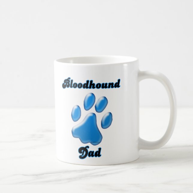 Caneca De Café Pai de Bloodon Blue Pawprint (Direita)
