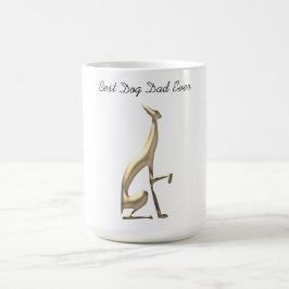 Caneca De Café Pai de Cachorro Gold Greyhound Simples