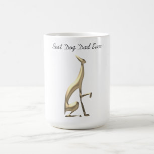 Caneca De Café Pai de Cachorro Gold Greyhound Simples