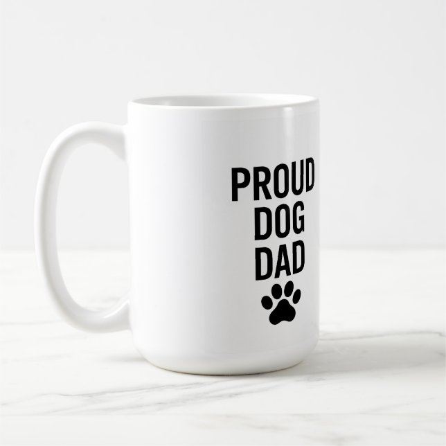 Caneca De Café Pai de Cachorro Orgulhoso - Presente Engraçado par (Esquerda)