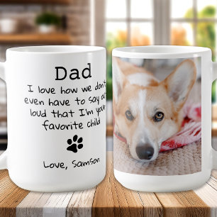 Caneca De Café Pai de Cachorro Personalizado Dia de os pais de Fo