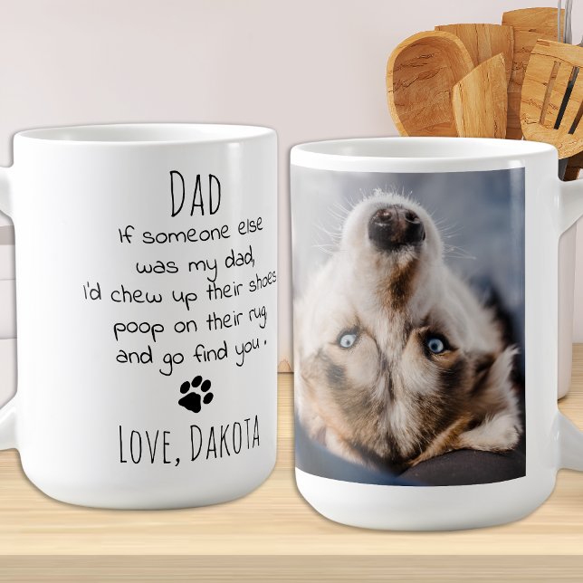Caneca De Café Pai De Cachorro Personalizado Foto Pet Coffee Mug (Criador carregado)