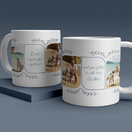 Caneca De Café Pai de Cão 3 Palavras Verticais Que Amam Fotografi