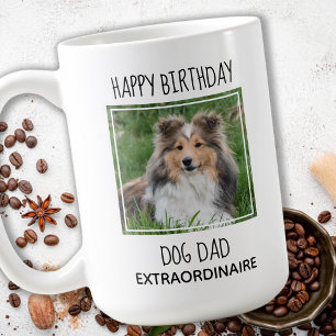 Caneca De Café Pai De Cão De Melhor Pai De Feliz Aniversário Da