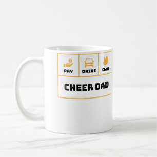 Caneca De Café Pai de Cheerleading Líder de Torcida Pai de Cheer