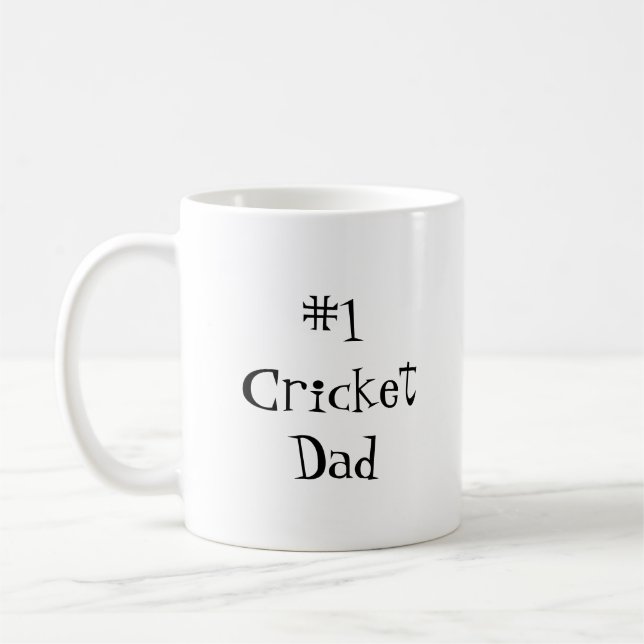 Caneca De Café pai de críquete nº 1 (Esquerda)