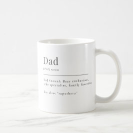 Caneca De Café Pai de Definição de Dicionário Minimalista Chic