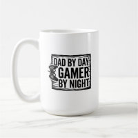Pai de Dia Gamer à Noite Camiseta - Divertido Jogo