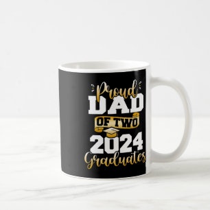 Caneca De Café Pai De Dois Formandos 2024 Cl Engraçado De 24 Mais