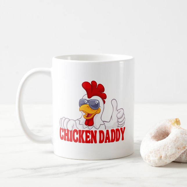 Caneca De Café Pai de frango Pai de frango Padre Chicken (Com Donut)