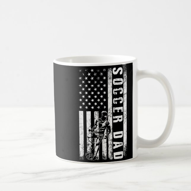 Caneca De Café Pai de Futebol Bandeira dos EUA Equipe de Futebol  (Direita)