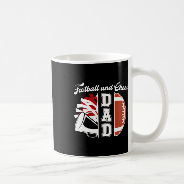 Caneca De Café Pai de Futebol e Cheer da Cheerleader e Placa de F (Direita)