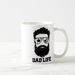 Caneca De Café Pai de Futebol Hóquei Cabelo Desgrenhado Barba Fut