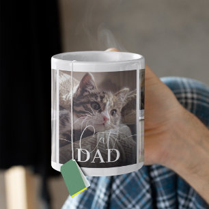 Caneca De Café Pai de Gato 5 Colagem de Fotos