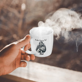 Caneca De Café Pai de Gato de Divisor de Scuba Marinha