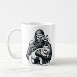 Caneca De Café Pai de Gato de Scuba Diving